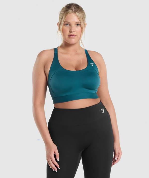 Damske Športové Podprsenky Gymshark Racer Back Tyrkysové | PW2036971